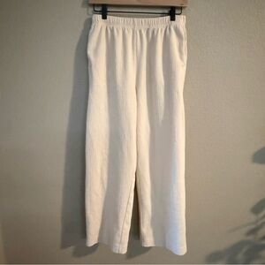 OAK + FORT Textured Cream Pull On Pants